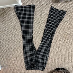 No Boundaries Black and White Plaid Pants
